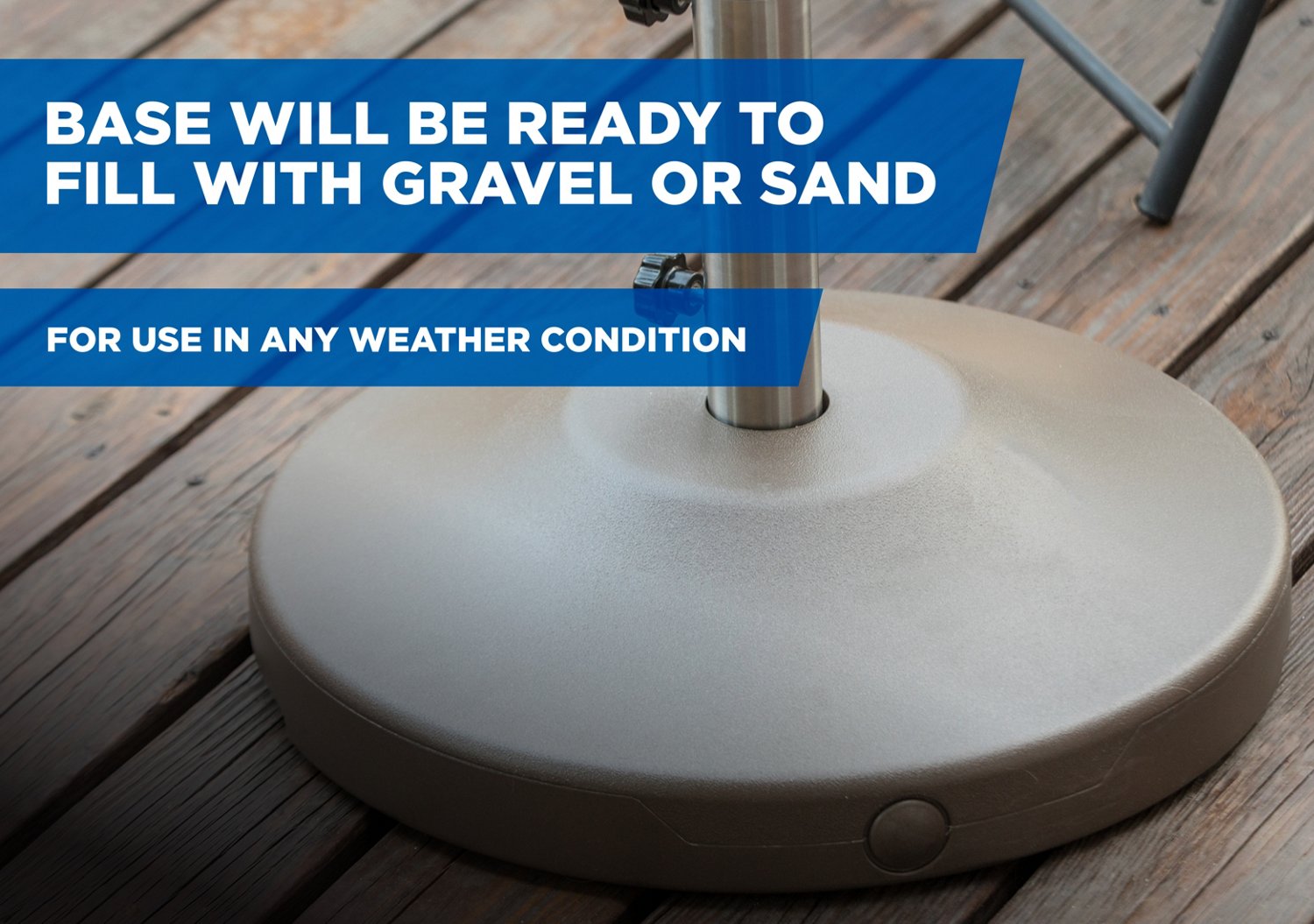 US Weight Fillable 80 Pound Capacity Free Standing Umbrella Base                                                                - view number 3